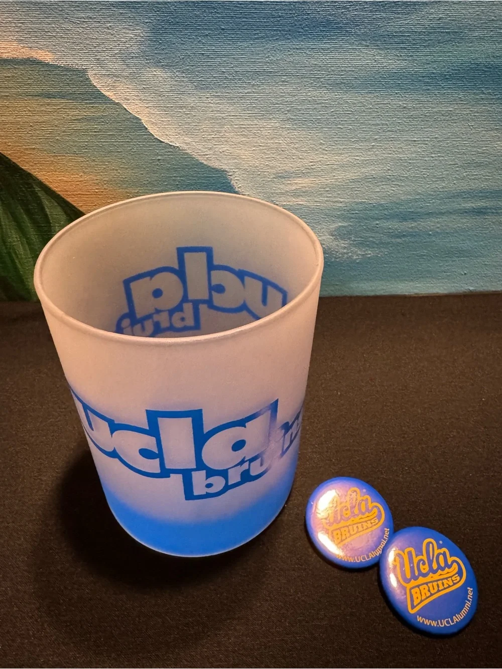 UCLA Bruins Vintage Frosted Glass - Blue/White
